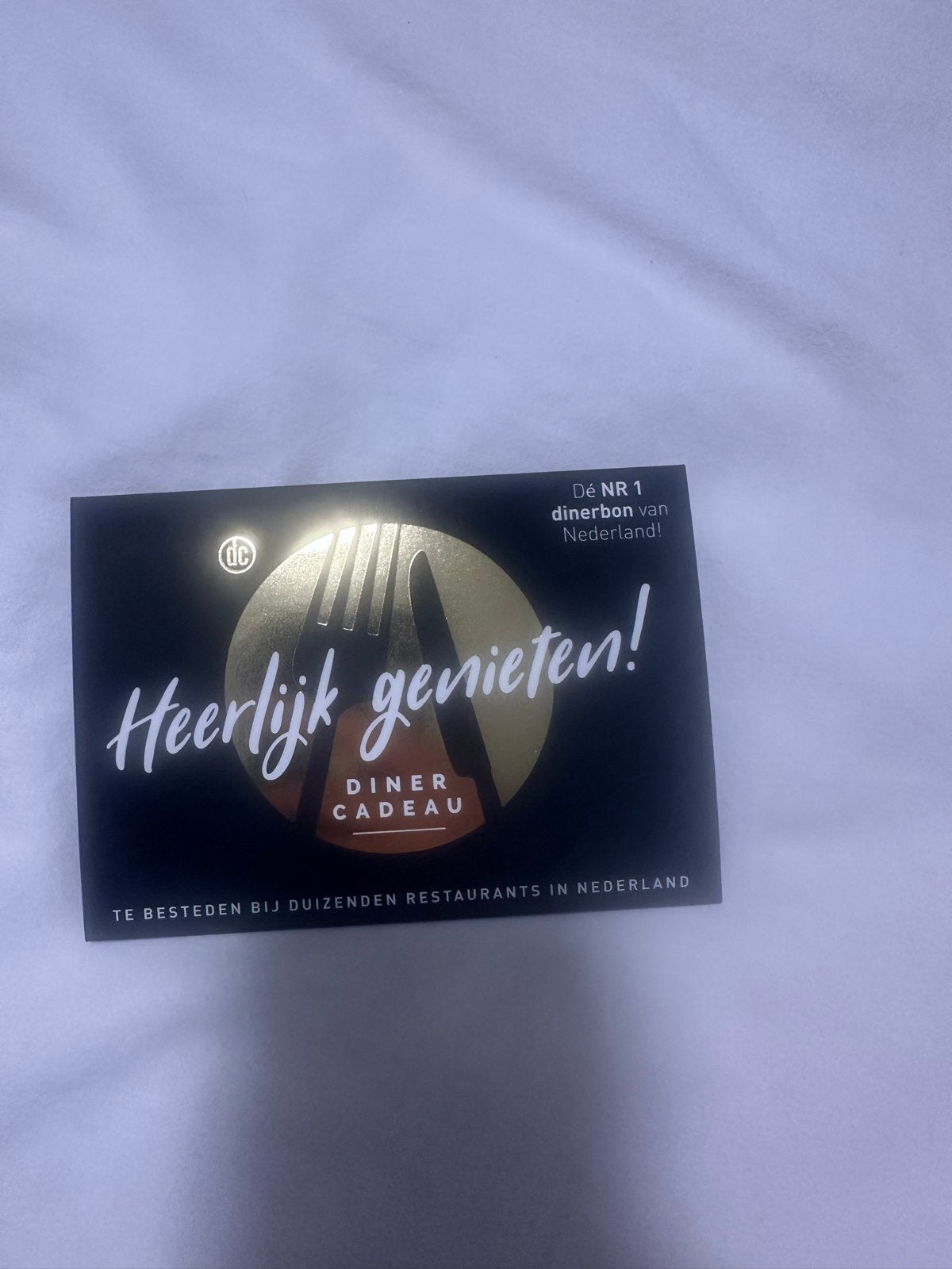 Dinerbon twv €150 uitbesteding, Twee personen, Cadeaubon