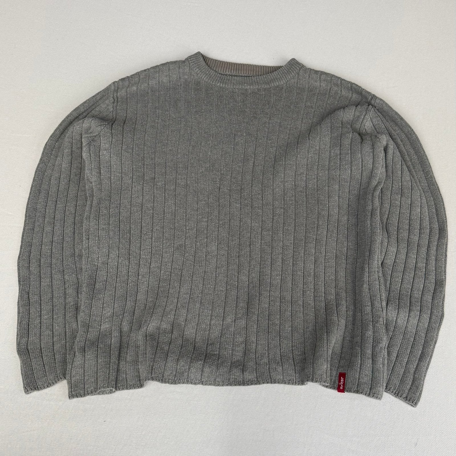 Levi’s Rib Knit Trui – Grijs, Maat L, Ophalen of Verzenden, Zo goed als nieuw, Grijs