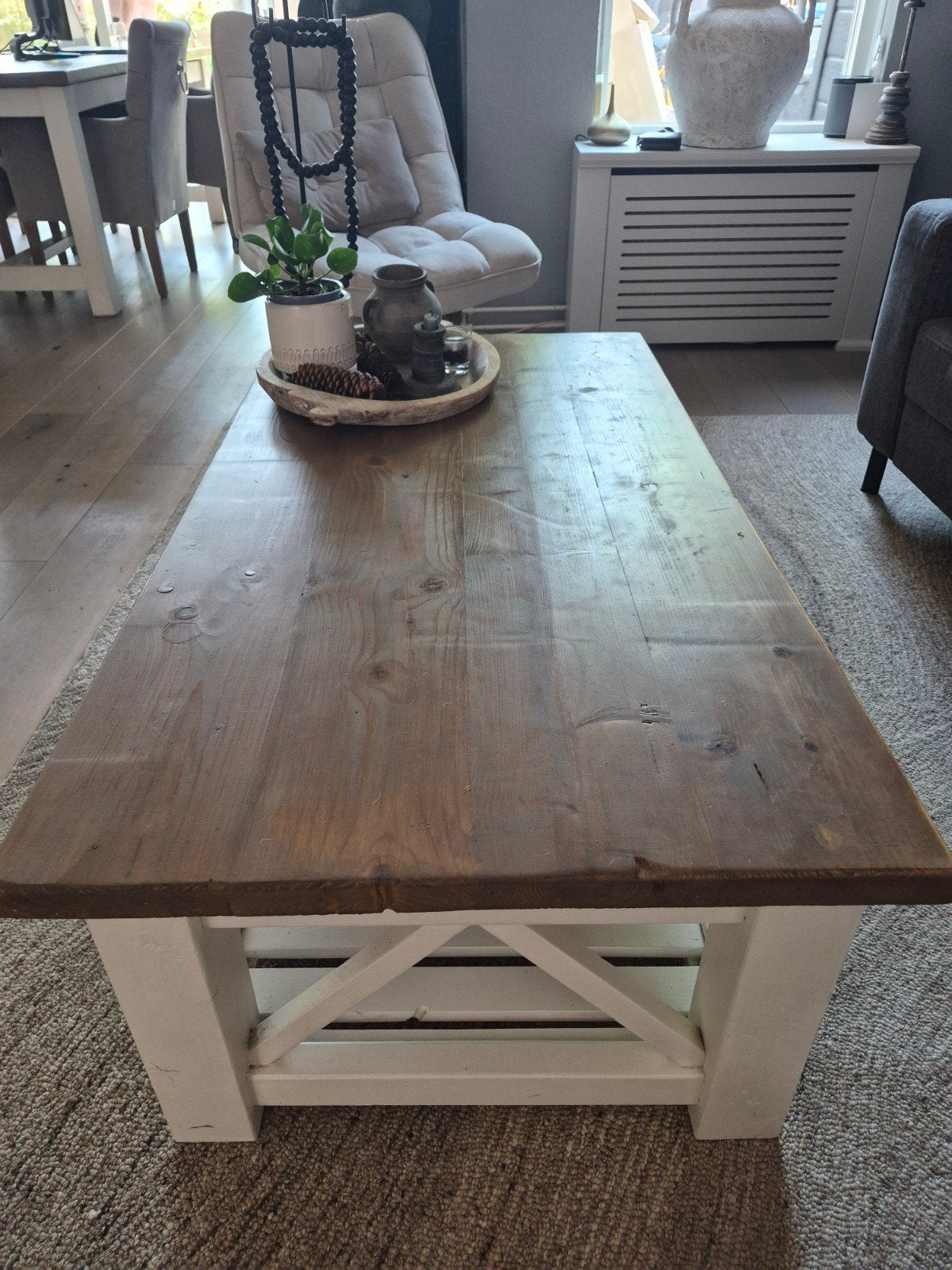 Mooie landelijke salontafel, handgemaakt., Huis en Inrichting, Ophalen, Gebruikt, 100 tot 150 cm, 50 tot 100 cm