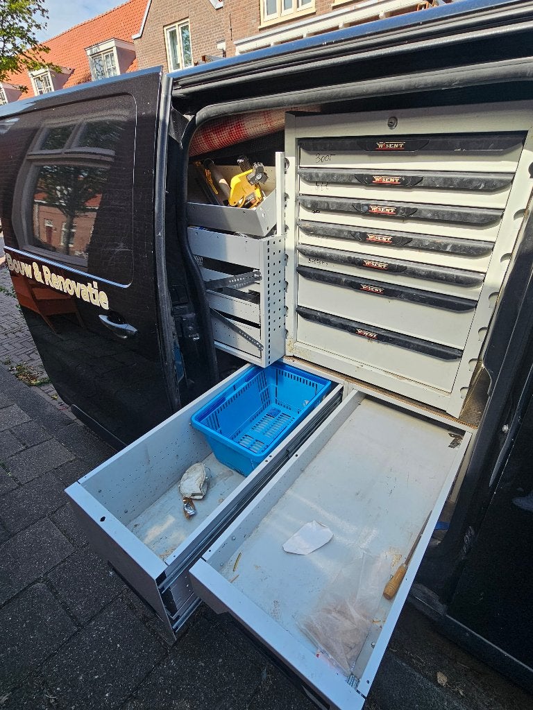 Professionele bedrijfswagen inrichting / gereedschapskasten, Ophalen, Gebruikt