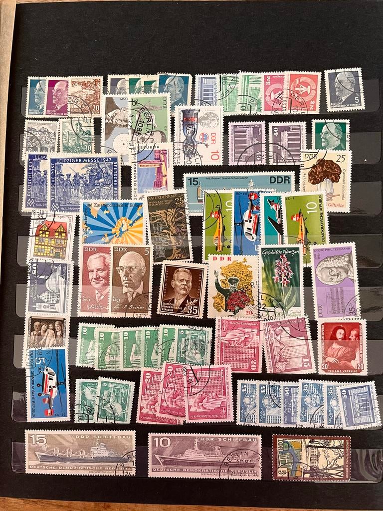 Restant DDR postzegels in album, Ophalen of Verzenden, DDR, Gestempeld