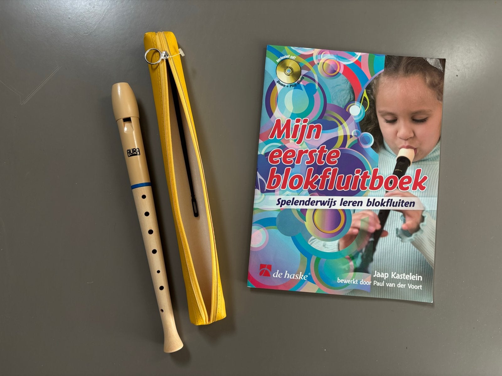 Blokfluit met boek: Mijn eerste blokfluitboek, Muziek en Instrumenten, Blaasinstrumenten | Blokfluiten, Ophalen of Verzenden, Gebruikt