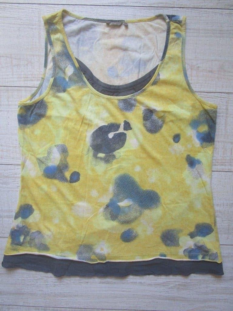 Shirt/top SANDWICH mt  42  geel/grijs, Geel, Maat 42/44 (L), Ophalen of Verzenden, Zo goed als nieuw