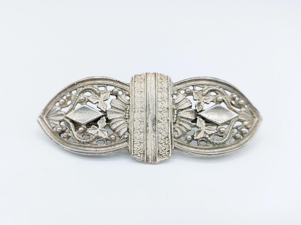 Zilveren bijbelslot broche, 4 tot 7 cm, Info@zilverwebsite.nl, Verzenden, Zo goed als nieuw