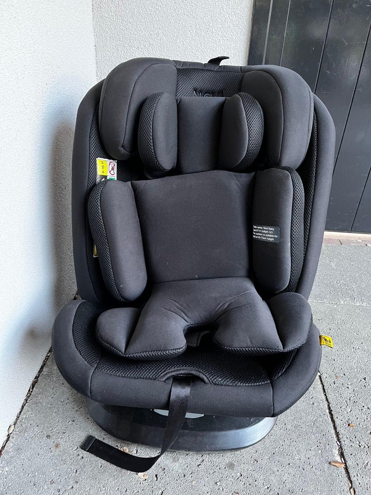 Autostoel Novi Goliath Go 360 I-Size Black/Mesh 40-150 cm, Kinderen en Baby's, Autostoeltjes, 0 t/m 18 kg, Slaapstand, Zo goed als nieuw