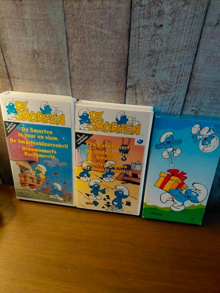 3 Smurfen videobanden., Gebruikt, Alle leeftijden, Overige typen, Ophalen of Verzenden