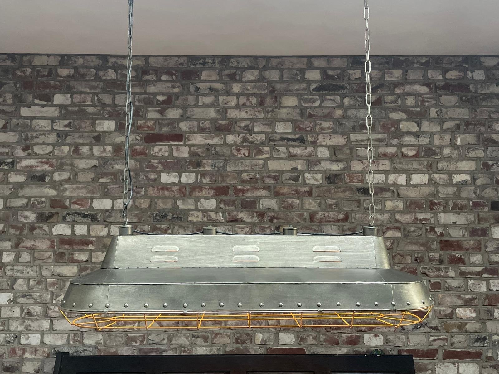 Industriële hanglamp metaal - uniek design Trendhopper, Ophalen, E27 (groot), Zo goed als nieuw, Metaal