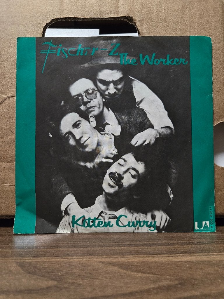 Fischer Z - The Worker, 7 inch, Ophalen of Verzenden, Zo goed als nieuw, Beschermende buitenhoes