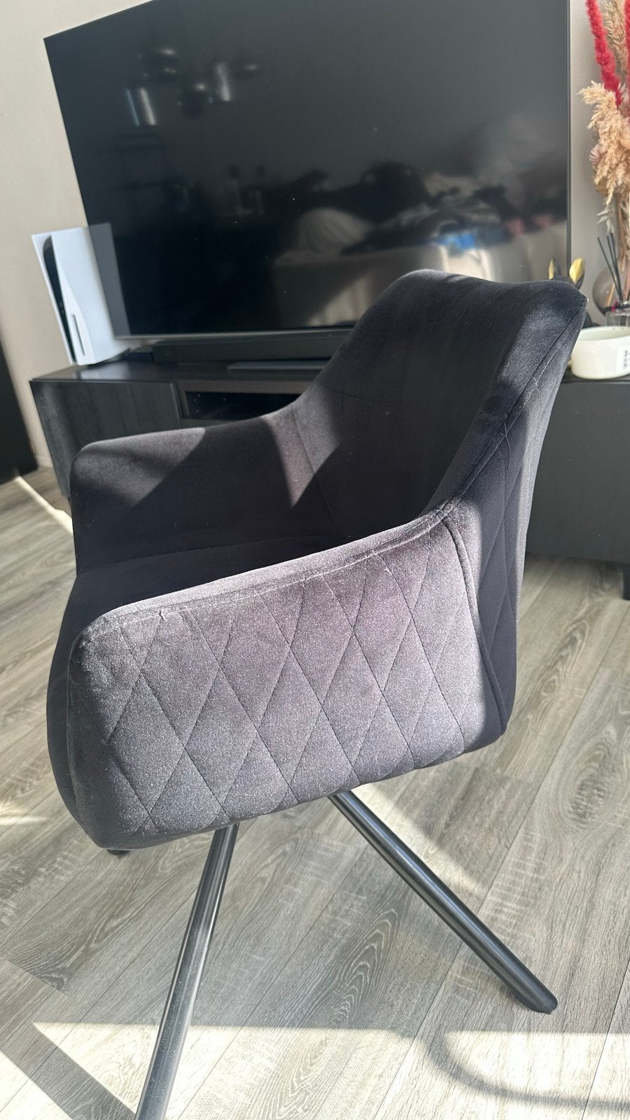 6x Zwarte Eetkamerstoelen bronx 71  - Zo Goed als Nieuw, Ophalen, Zwart, Zo goed als nieuw, Stof