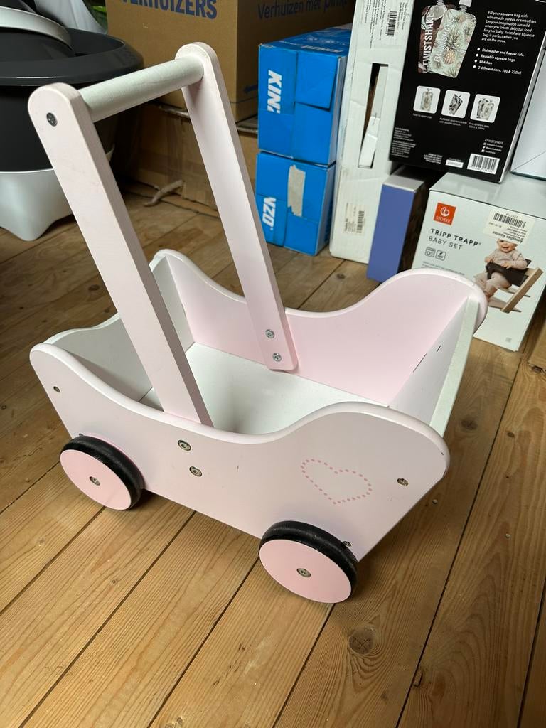 Houten loopwagen baby, Ophalen, Gebruikt, Duw- of Trekspeelgoed
