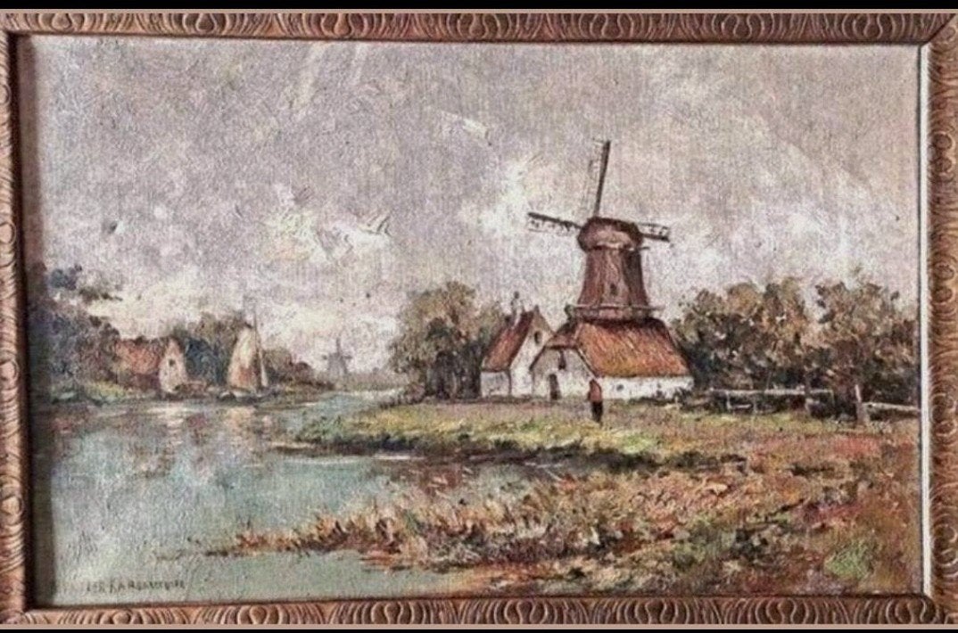 Olieverfschilderij  ... Karbargeboer  ..., Ophalen of Verzenden