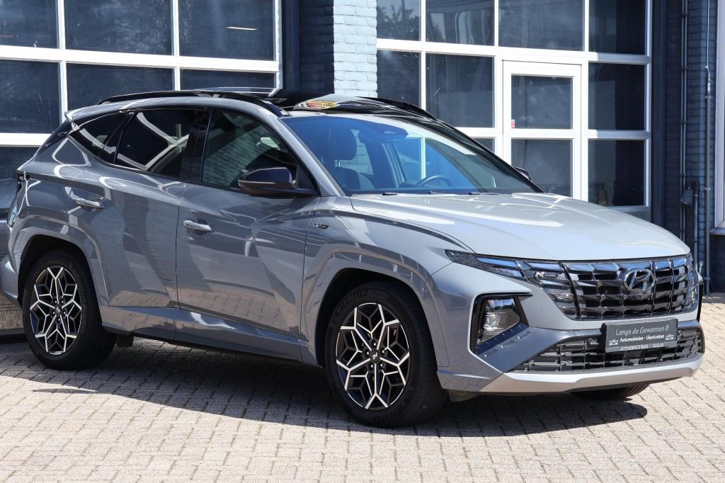 Hyundai TUCSON 1.6 T-GDI mild hybrid automaat  N Line, panor, Auto's, Hyundai, USB, Gebruikt, Leder, Tucson