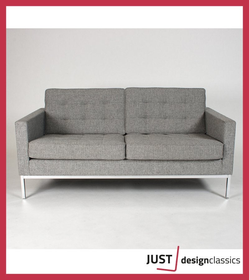 Florence Knoll 2-Zits Sofa Grijs Hallingdal (voorraad:2), Huis en Inrichting, Niet ingevuld, Zo goed als nieuw, Niet ingevuld