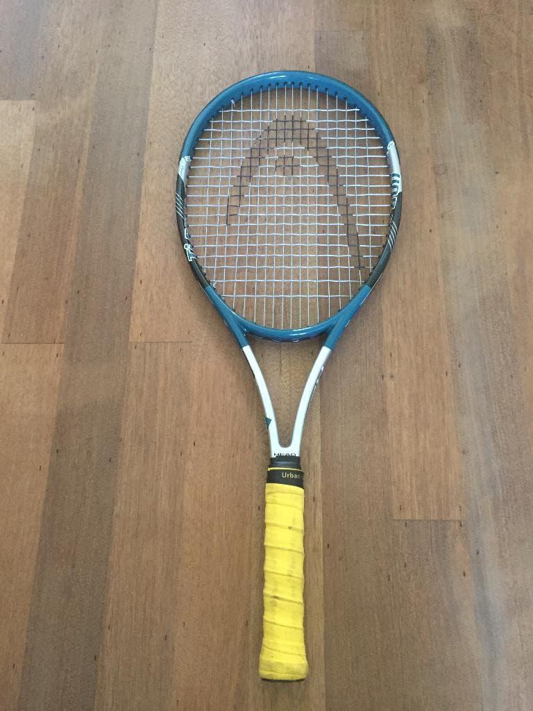 Head Ti.carbon 1400 Tennis Racket groen grijs 4 1/2 L2 grip, L2, Gebruikt, Ophalen of Verzenden, Head