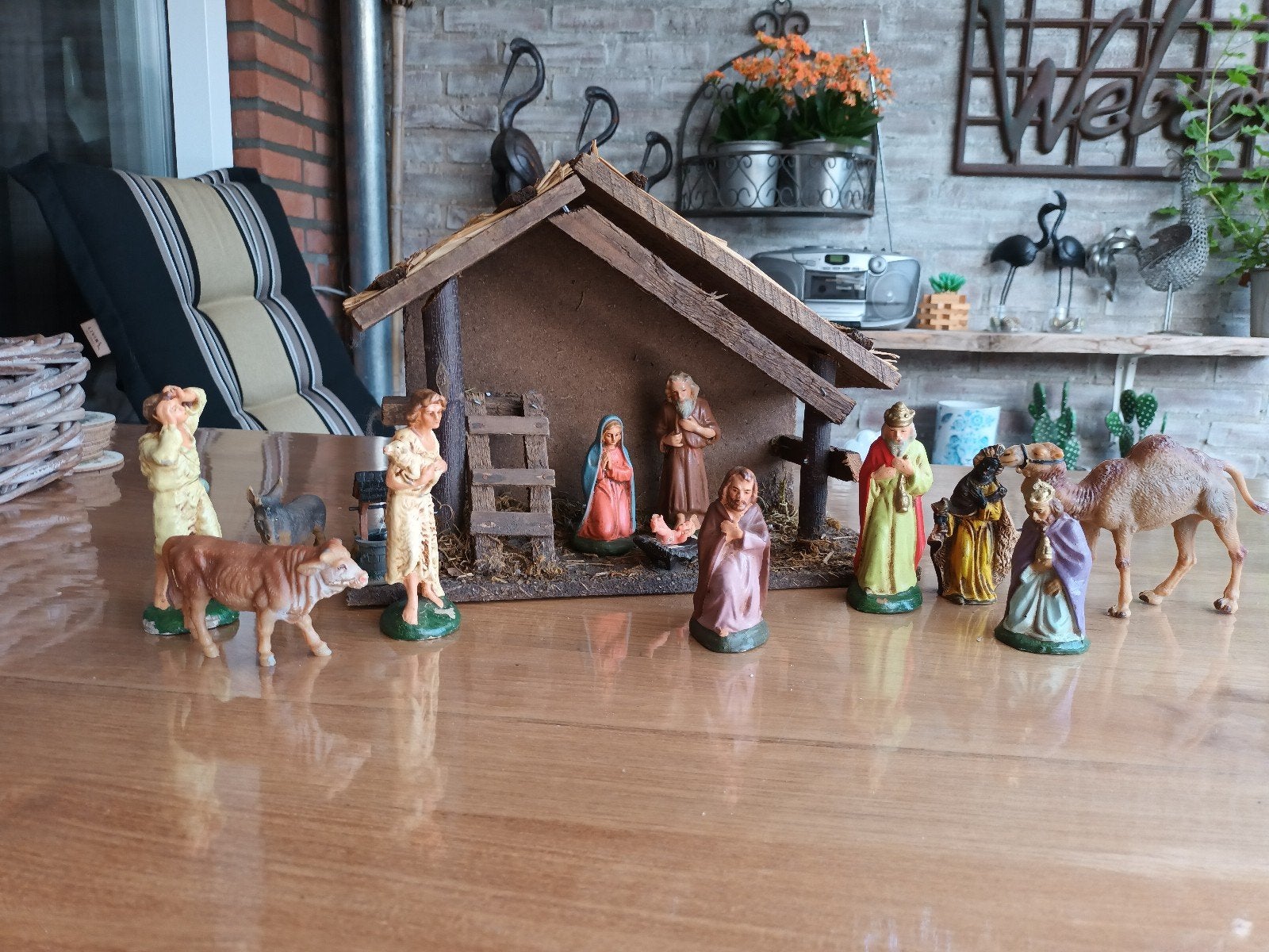 Kerststal met beeldjes, Ophalen, Gebruikt