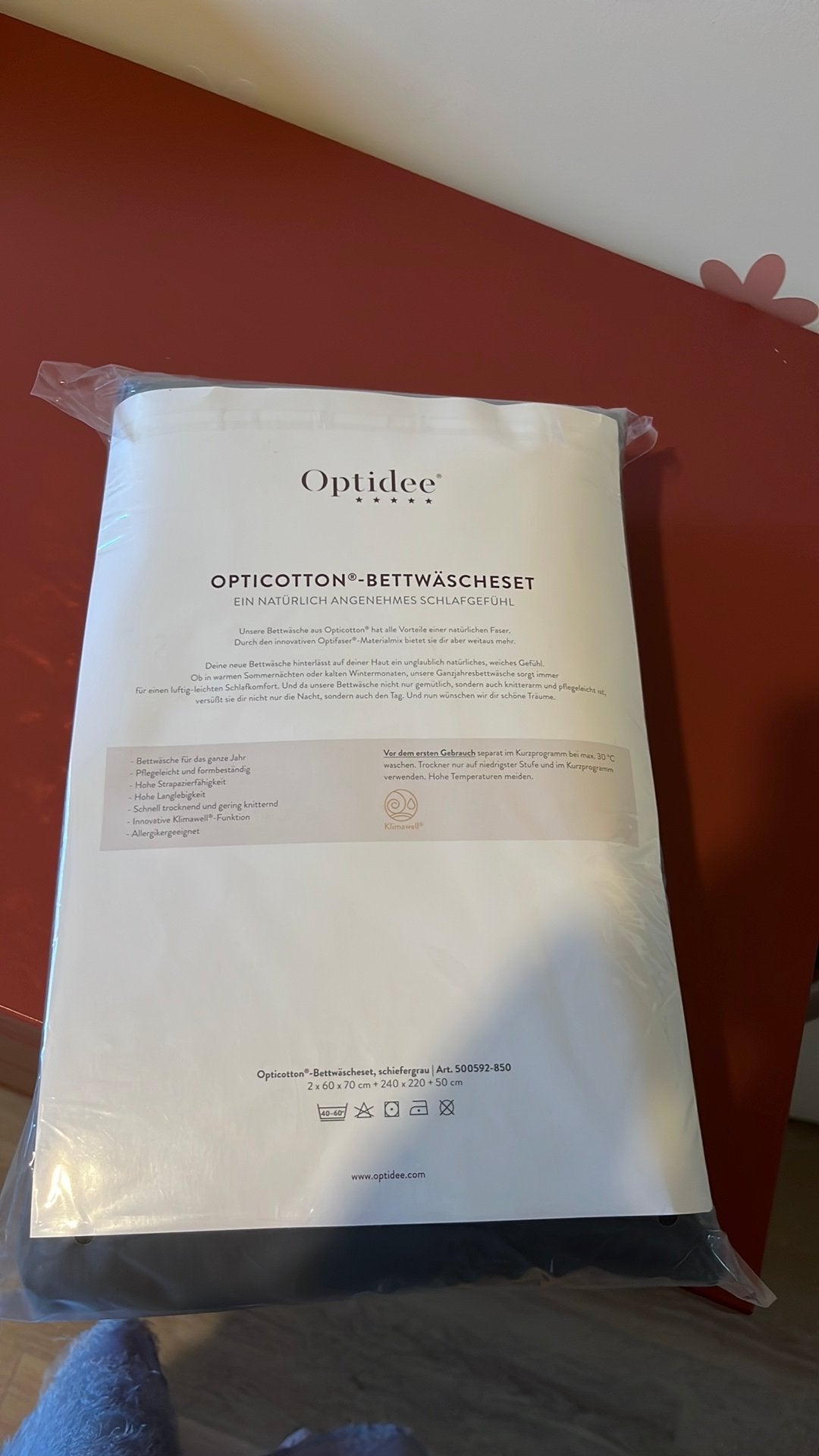 Optidee beddengoed set NIEUW!, Huis en Inrichting, Slaapkamer | Beddengoed, Beddengoedset, Katoen, Ophalen of Verzenden, Grijs