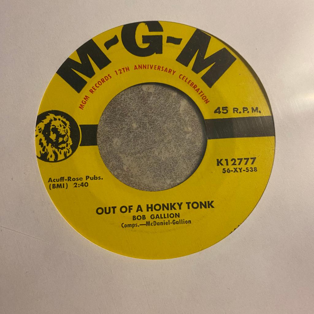 Country: Bob Galion: Out Of A Honky Tonk orig, Overige genres, 7 inch, Single, Ophalen of Verzenden