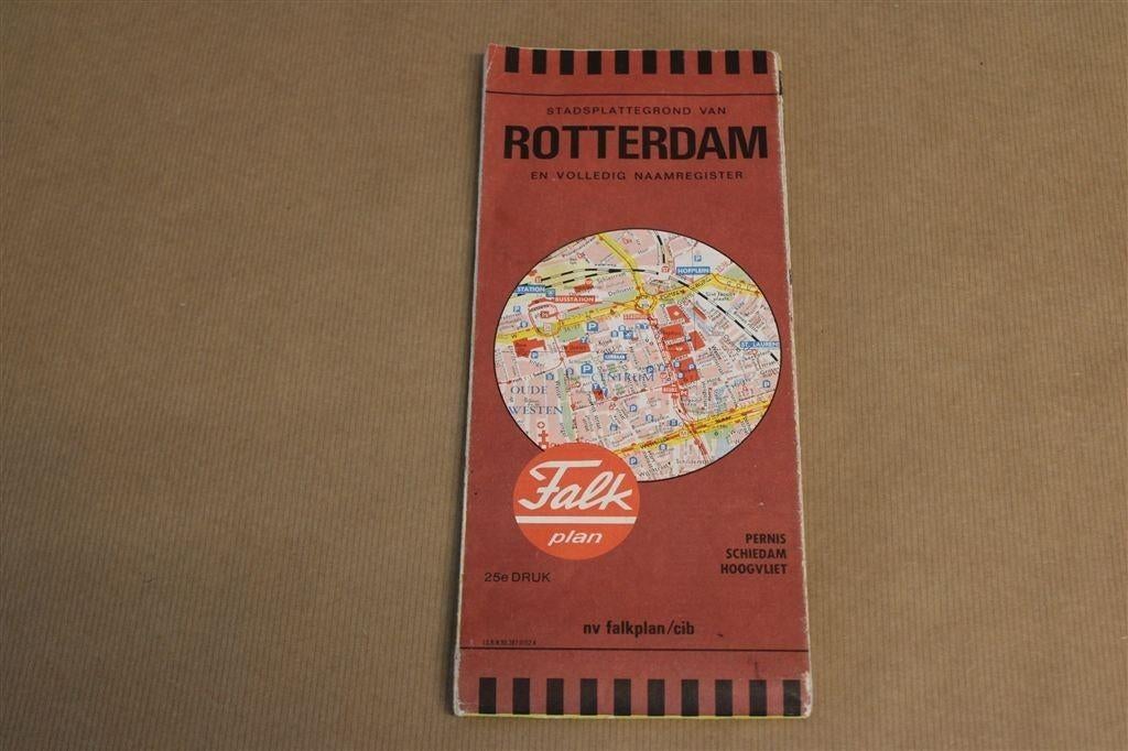 Stadsplattegrond van Rotterdam. Falkplan. 25e druk., Boeken, Atlassen en Landkaarten, Gelezen, Ophalen of Verzenden, Landkaart