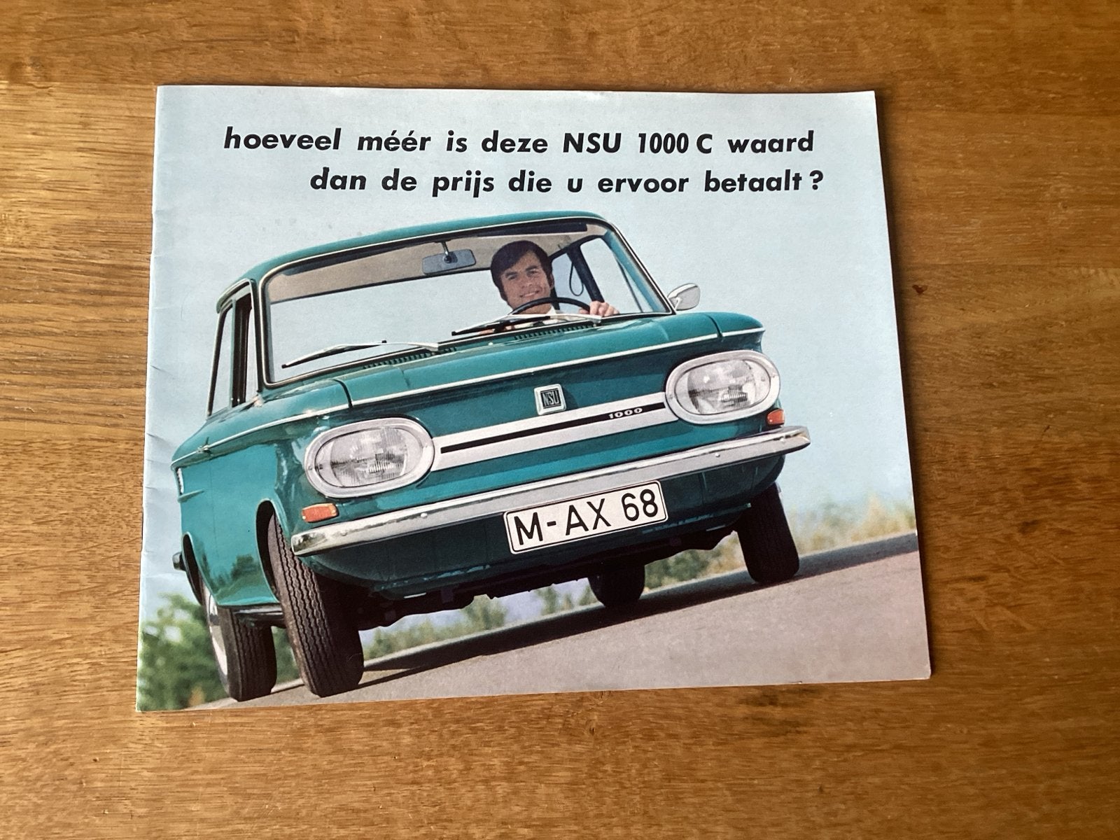 NSU 1000 C folder - Originele brochure uit 1968, Ophalen of Verzenden, Zo goed als nieuw, Overige merken