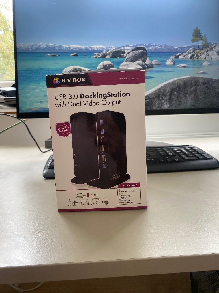 ICY BOX IB-DK2252AC USB 3.0 Docking Station – Nieuw, Nieuw, Ophalen of Verzenden, DisplayLink, Docking station