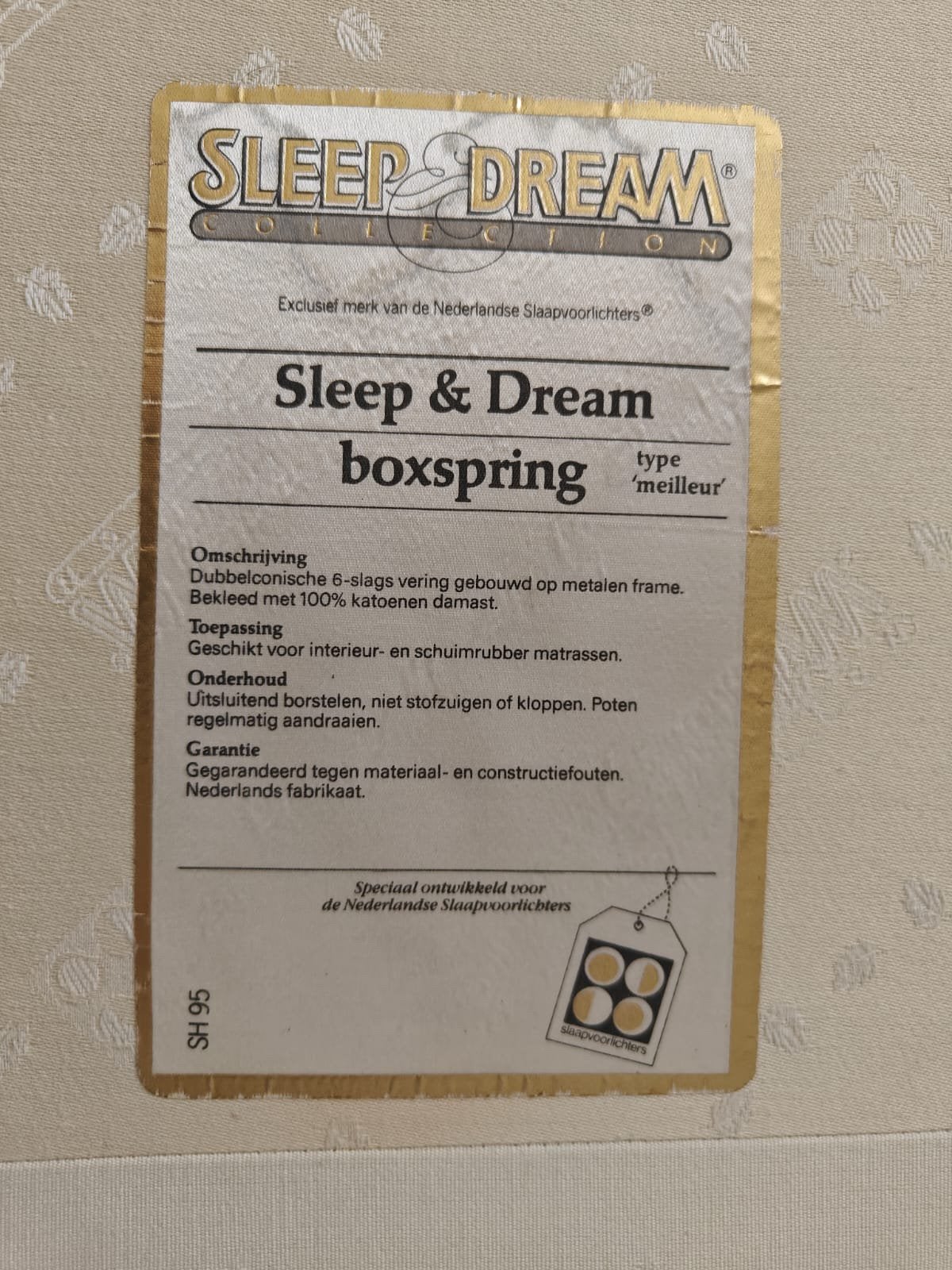 auping box spring 2 persoons inclusief matrassen, Ophalen, Gebruikt, Tweepersoons, 180 cm