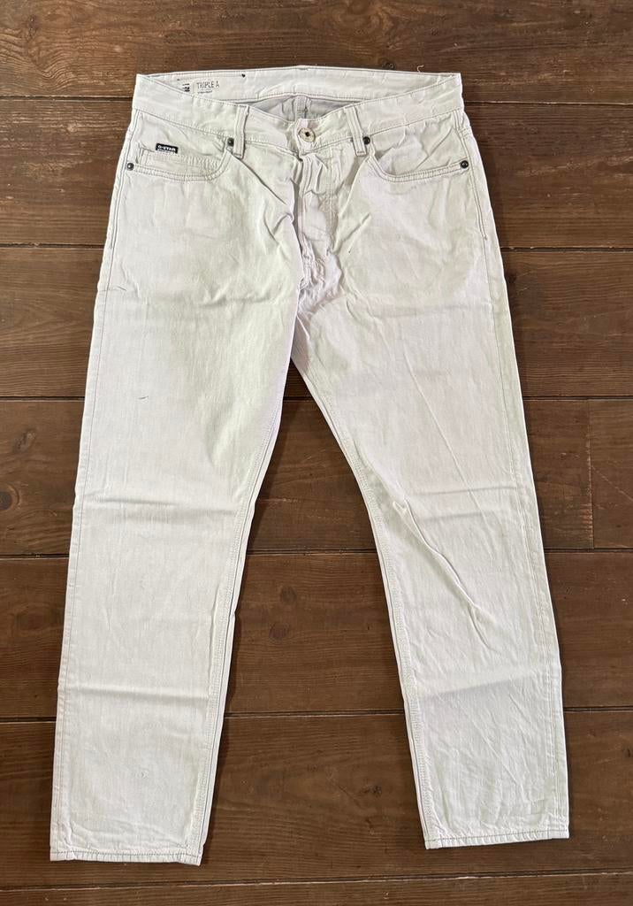 Witte spijkerbroek/jeans G-Star, maat 34/30, goede staat, Kleding | Heren, Spijkerbroeken en Jeans, Ophalen of Verzenden, Zo goed als nieuw