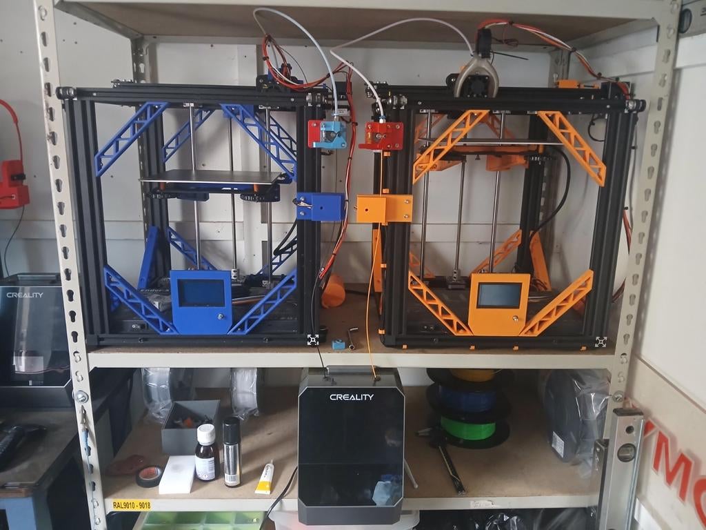 2x Creality Ender 5 Pro 3D-printers met dubbele filamentdrog, Computers en Software, 3D Printers, Ophalen, Gebruikt, Filament