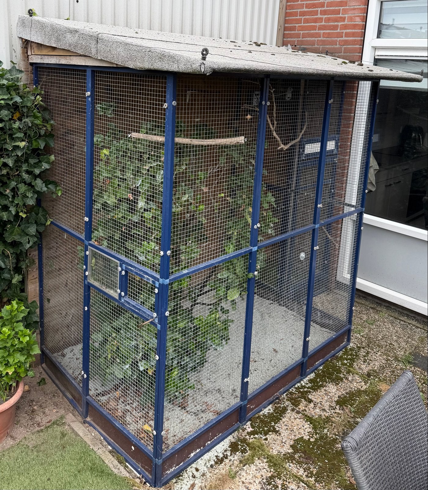 Voliere met sluisje en inzetramen, Ophalen, Gebruikt, Aluminium, Volière