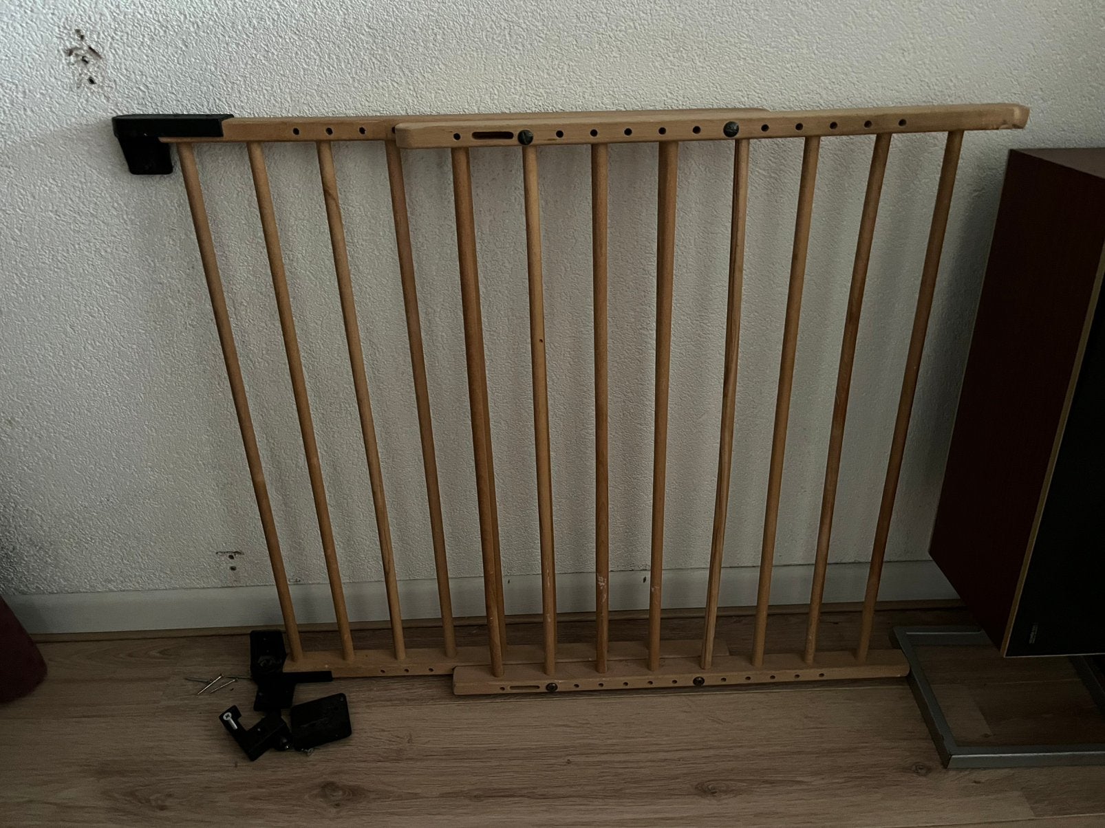 Stevig verstelbaar traphek, Gebruikt, 100 tot 115 cm, Ophalen of Verzenden, Schroefhekje