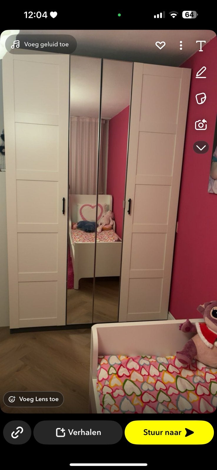 Kledingkast, Huis en Inrichting, Kasten | Kledingkasten, Ophalen, Zo goed als nieuw, 50 tot 75 cm, 200 cm of meer