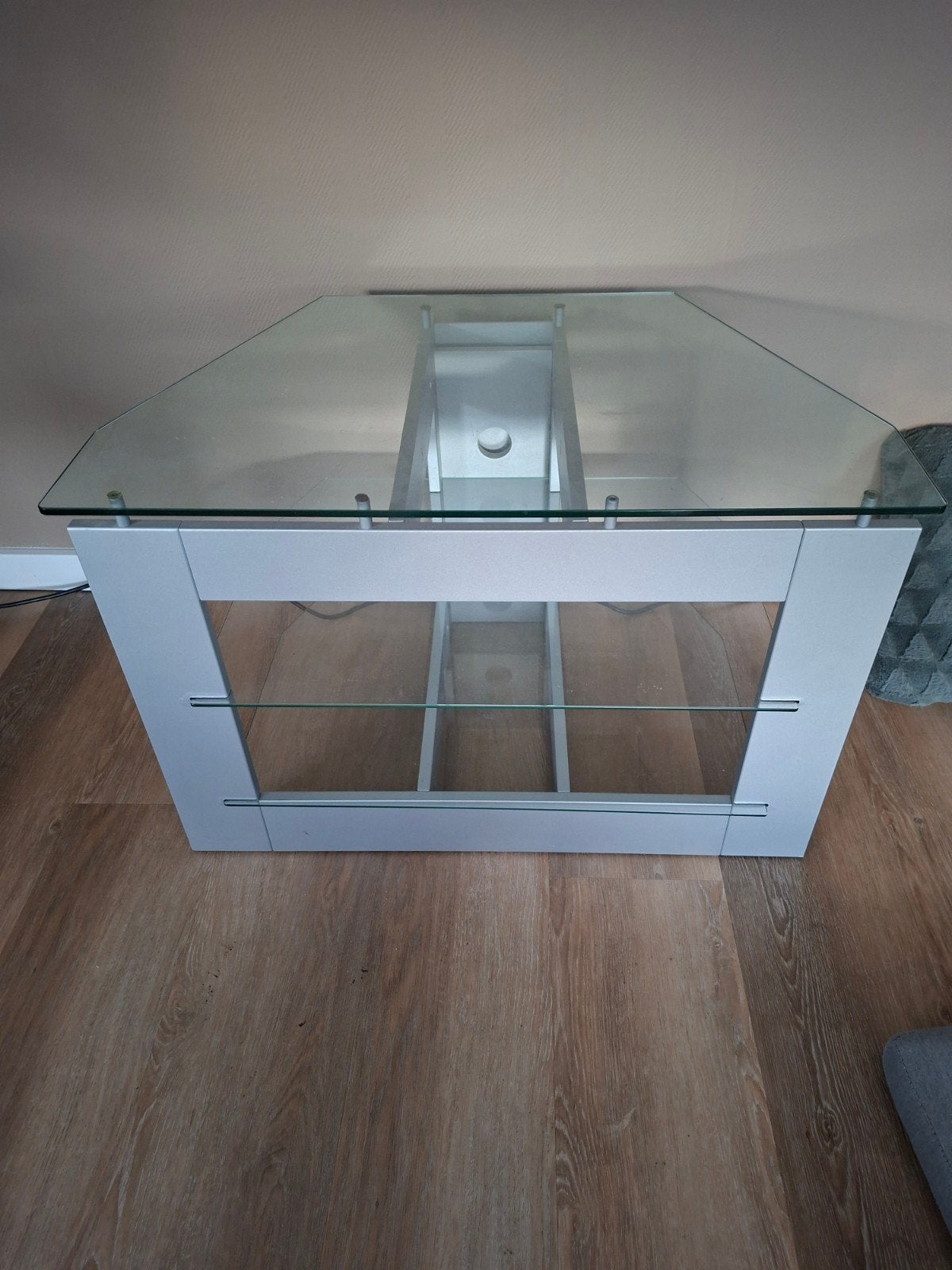 Glazen TV-meubel / Salontafel - 80x54x54 cm, Huis en Inrichting, Ophalen, Gebruikt, 50 tot 100 cm, Glas