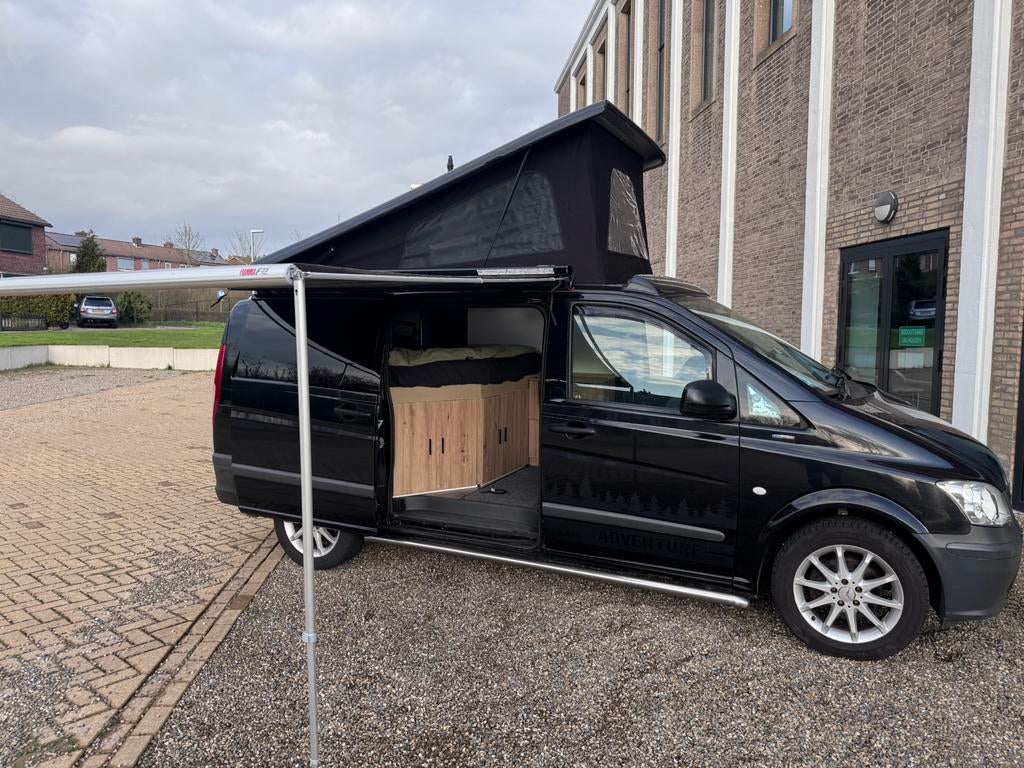 Mercedes buscamper, Marco Polo look edition vast bed & airco, Caravans en Kamperen, Chemisch toilet, Gaslek-detector, Tot en met 2