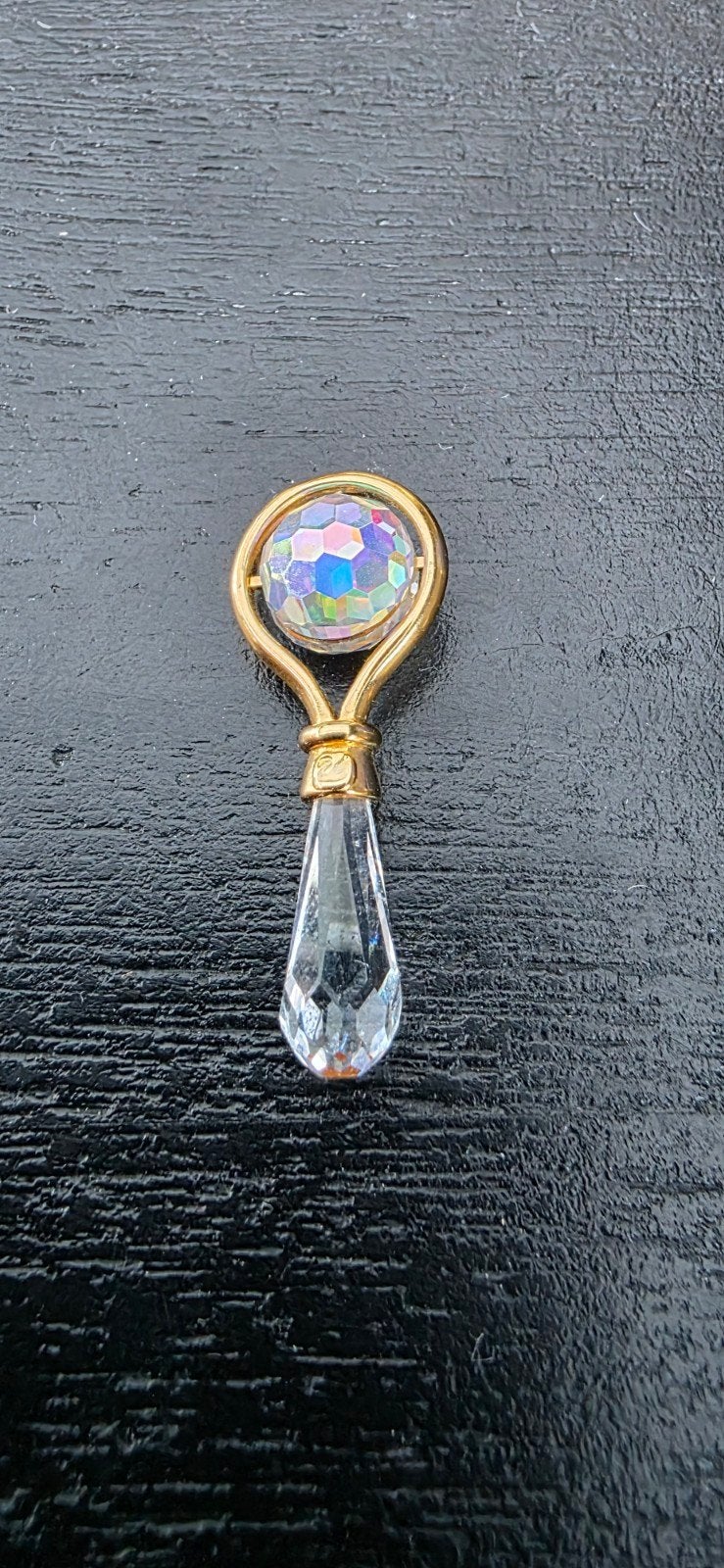 Swarovski Rammelaar - Kristal en Goudkleurig Metaal, Ophalen, Zo goed als nieuw, Figuurtje