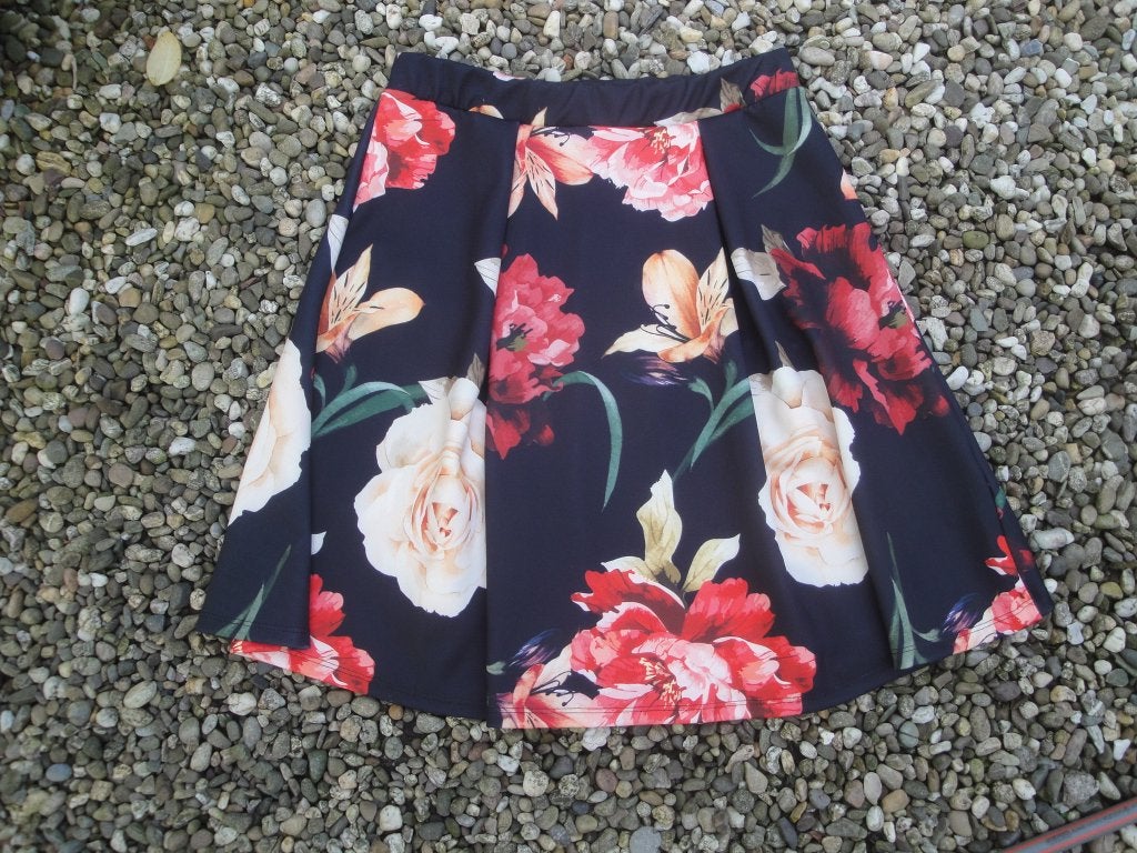 Zwart gebloemde rok ANNA FIELD maat 40, Maat 38/40 (M), Anna Field, Zwart, Ophalen of Verzenden