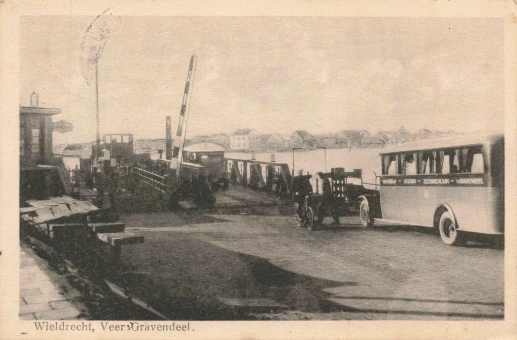 Dordrecht Wieldrecht Veer naar 's-Gravendeel M7876, Ophalen, 1920 tot 1940, Gelopen, Zuid-Holland