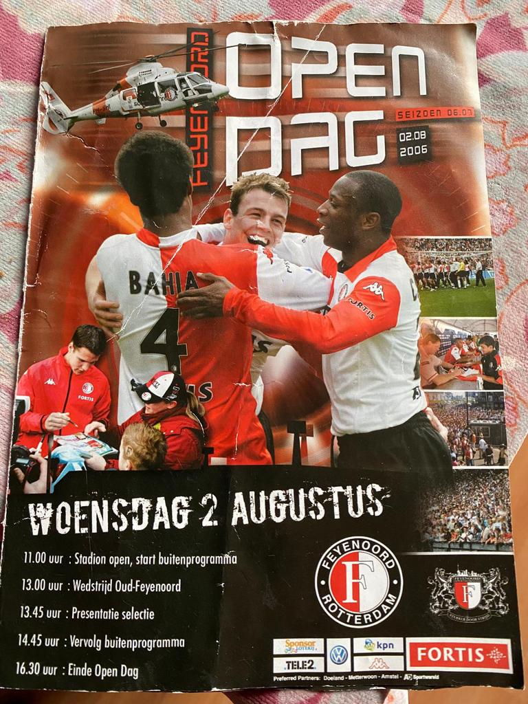 Folder programma Open Dag Feyenoord 2006, Verzamelen, Ophalen of Verzenden, Zo goed als nieuw