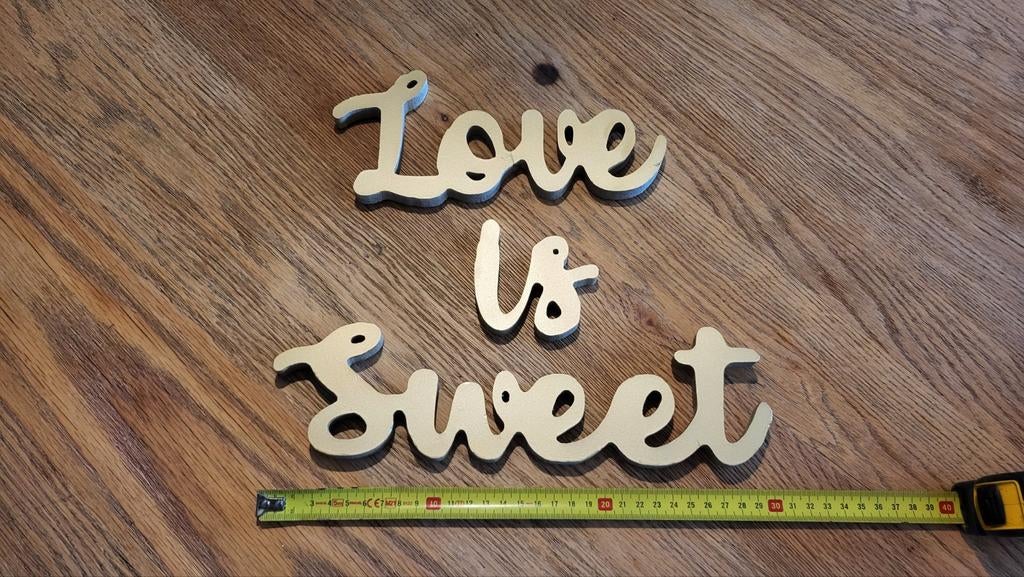 Love Is Sweet Decoratieve Letters, Ophalen of Verzenden, Zo goed als nieuw