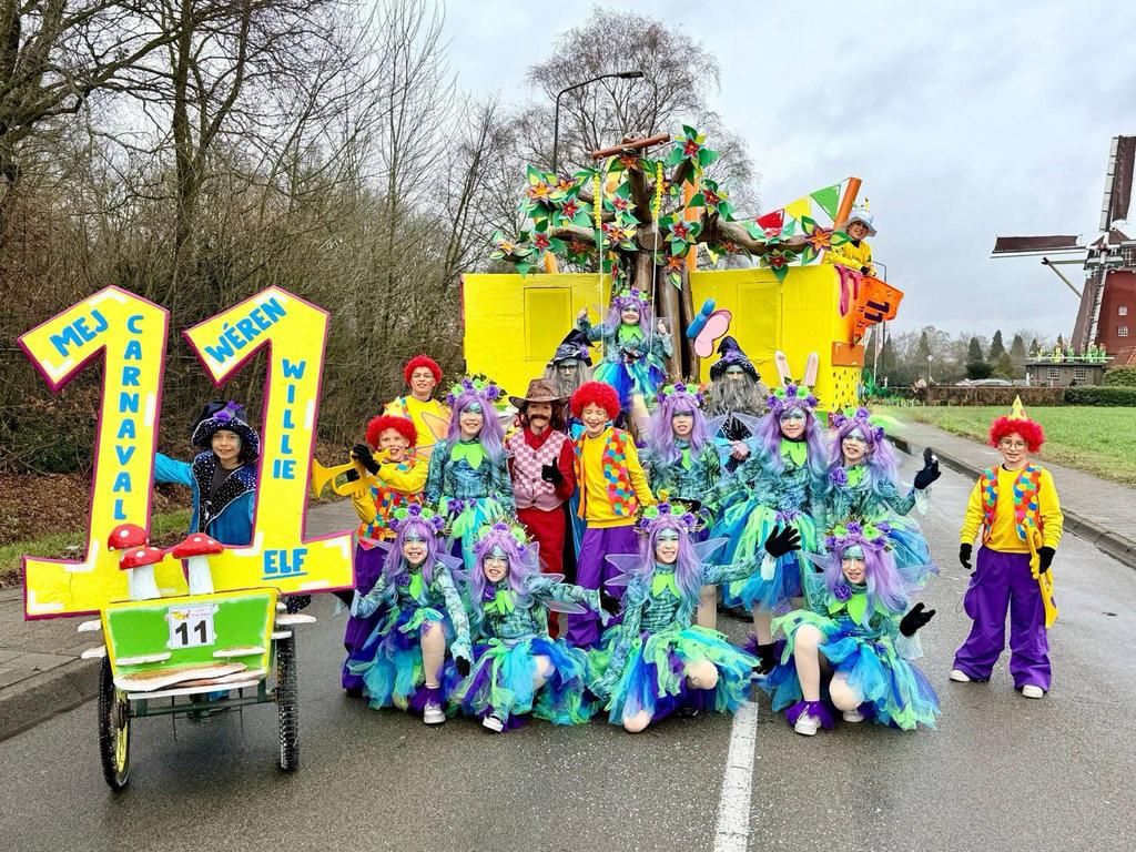 Carnavalskleding loopgroep, thema 11/elfjes, Carnaval, Ophalen of Verzenden, Kleding, Maat 34 (XS) of kleiner