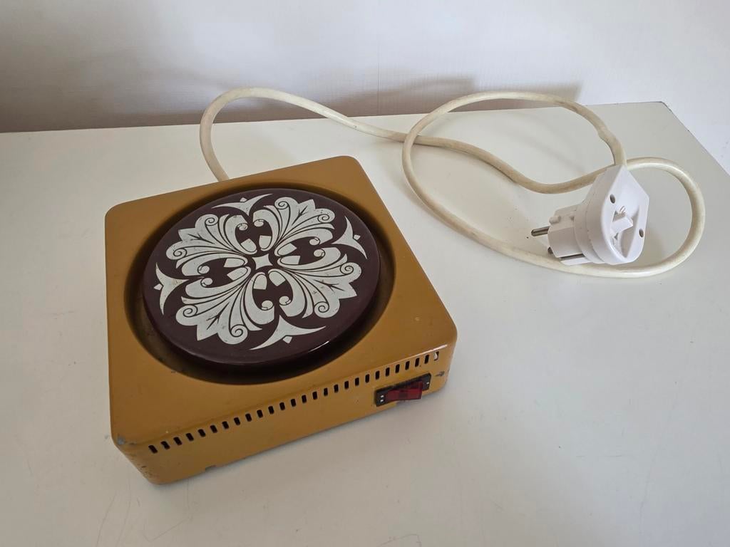 Vintage theelichtje warmhoudplaatje elektrisch, Ophalen of Verzenden