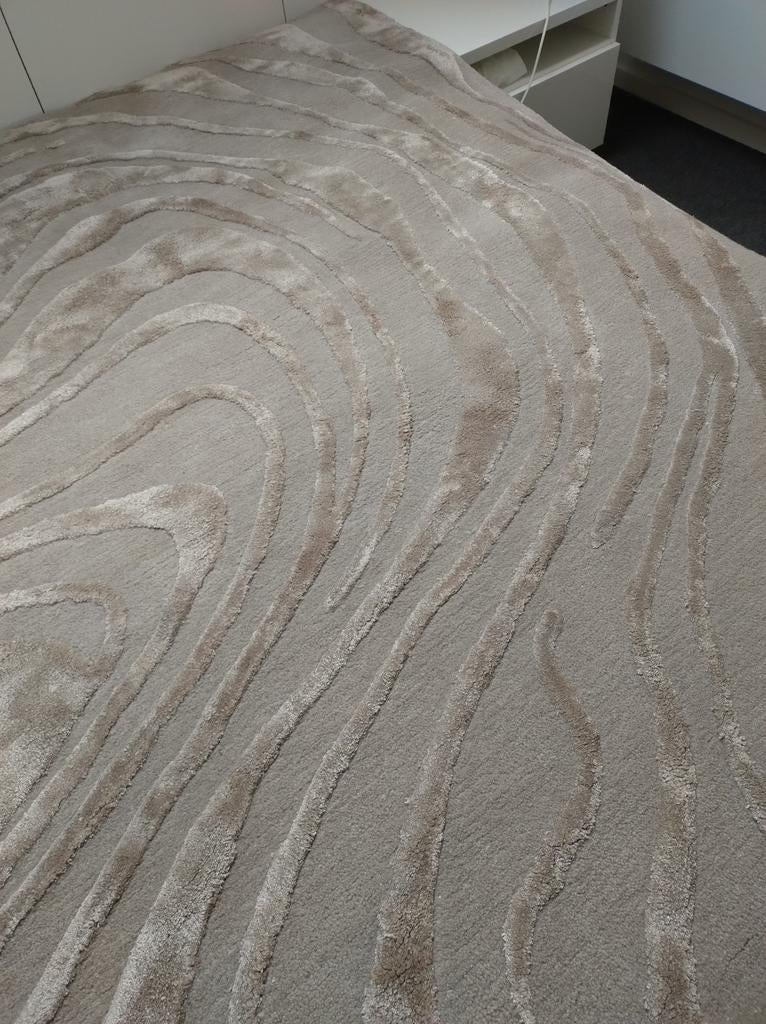 Vloerkleed Westwing Winola Taupe 160x230 cm Zgan, Ophalen, Grijs, Zo goed als nieuw, Minder dan 10 m²