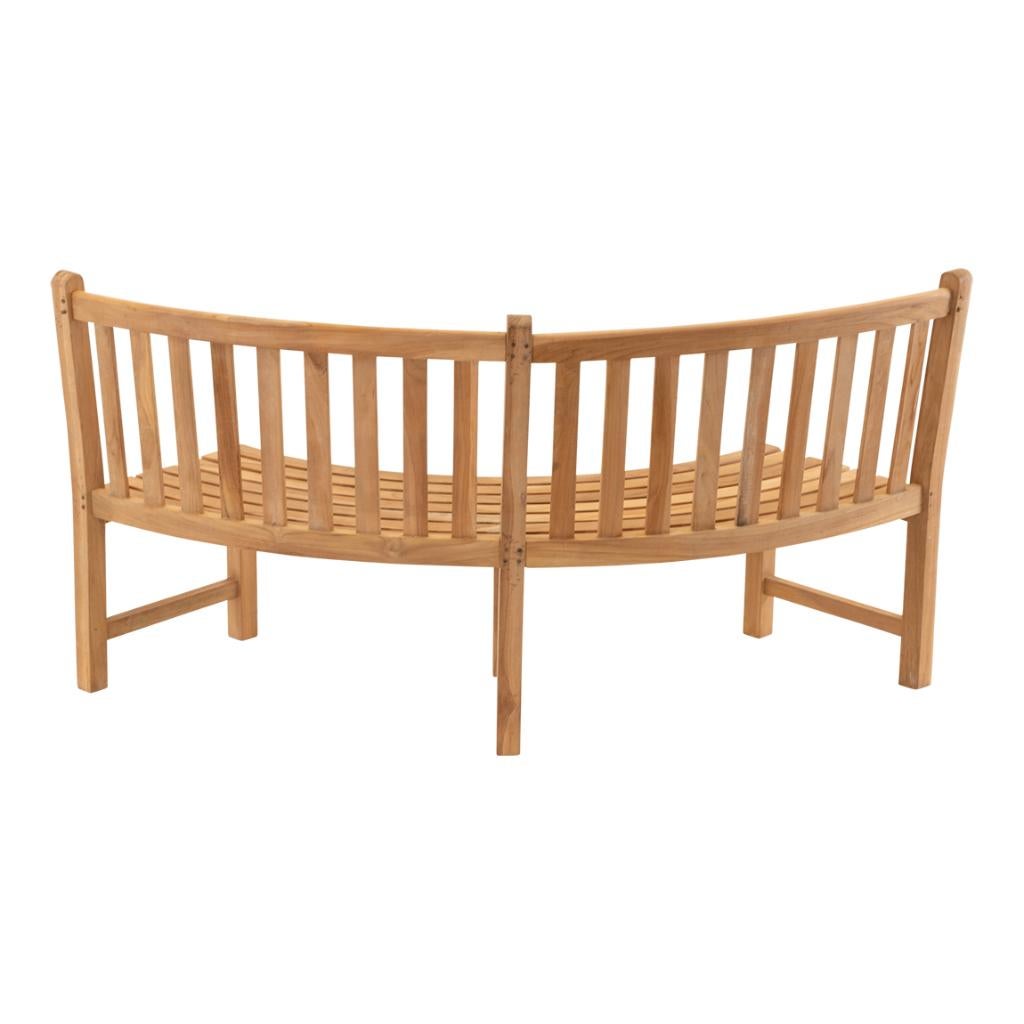 Teakhouten tuinbank met ronde rugleuning 200 cm, Tuin en Terras, Tuinbanken, Ophalen of Verzenden, Nieuw, Teakhout