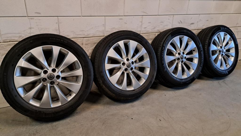 Lichtmetalen velgen Opel Mokka Trax 215/55/18 nette set!, Auto-onderdelen, 18 inch, Banden en Velgen, Ophalen of Verzenden, Personenwagen