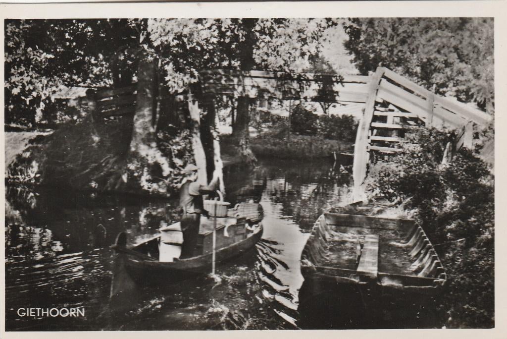 giethoorn- punters, Ophalen of Verzenden, 1940 tot 1960, Overijssel