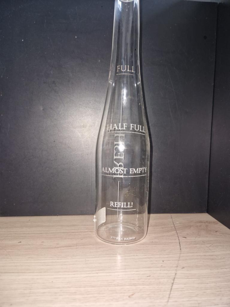 Riviera maison fles vulbaar voor olie of water, Glas of Glazen, Ophalen of Verzenden, Overige stijlen, Glas