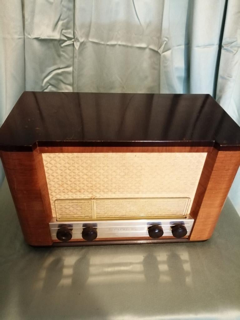 Erres radio type KY505 bj. 1950/'51 mooie houten kast, Antiek en Kunst, Antiek | Tv's en Audio, Ophalen