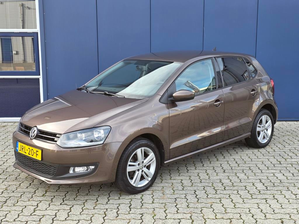 Volkswagen Polo 1.2 TSI 2014 5-Drs|Airco|Cruise|LM|Stoelverw, Auto's, Voorwielaandrijving, Stof, Zwart, 4 cilinders
