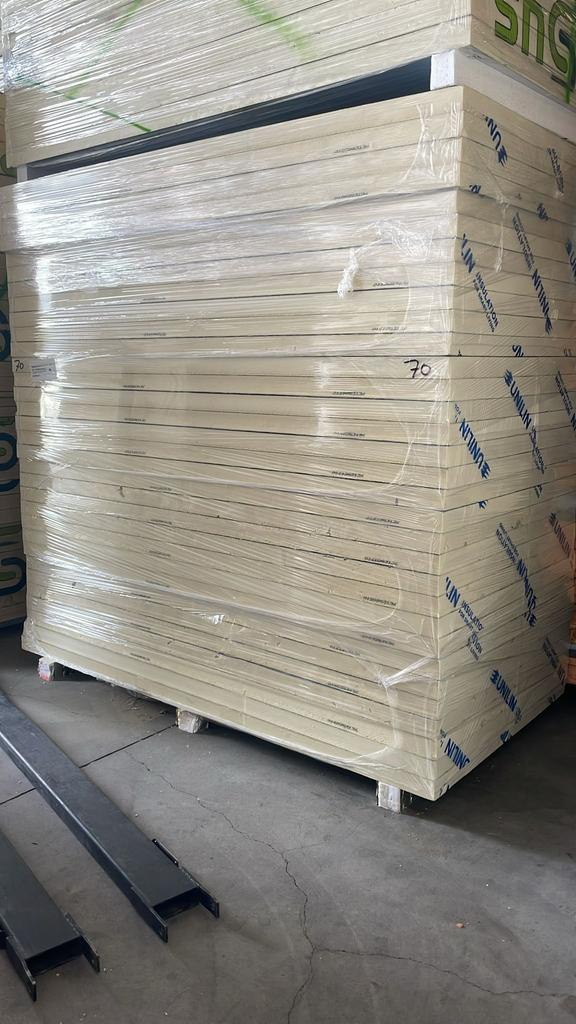 Mooie partijen 70 en 80 mm pir 240 x 120 cm alu b keus, Ophalen, Nieuw, Hardschuim (Pir), 15 m² of meer