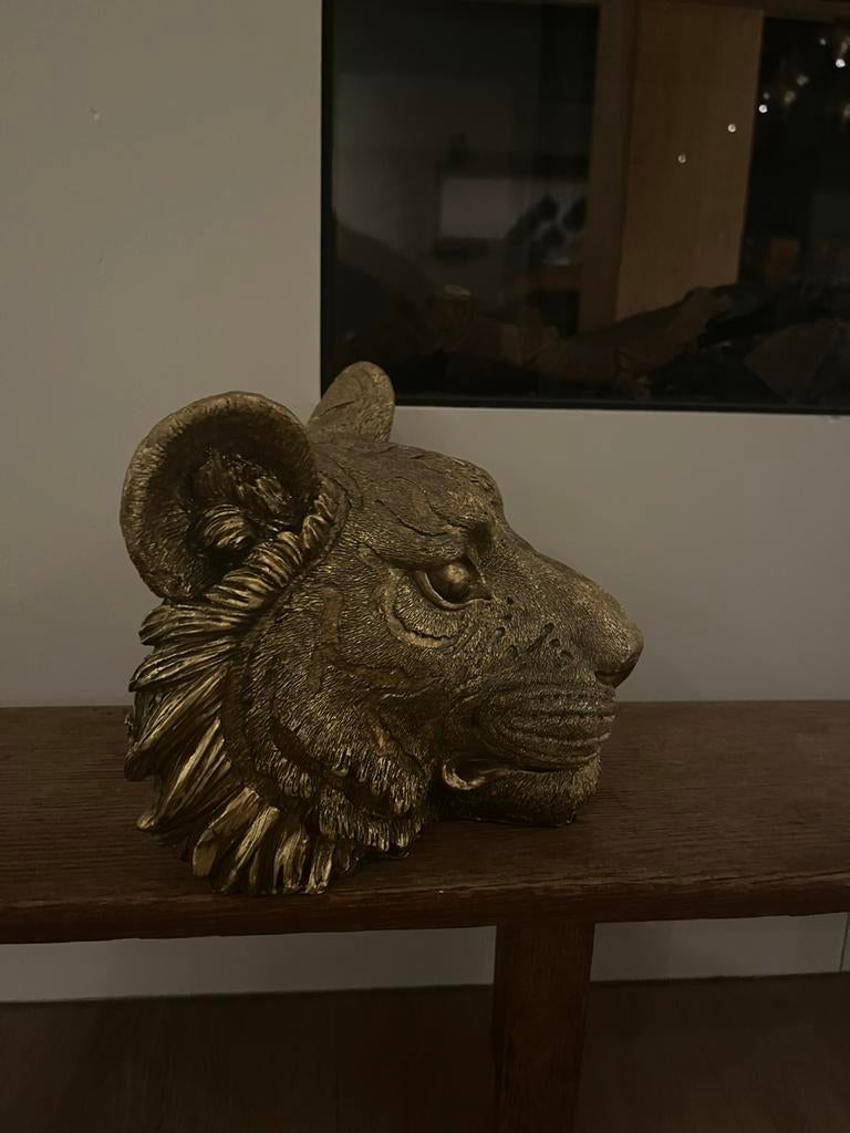 Gouden tijger kop / hoofd - Countryfield, Ophalen of Verzenden, Zo goed als nieuw, Dier
