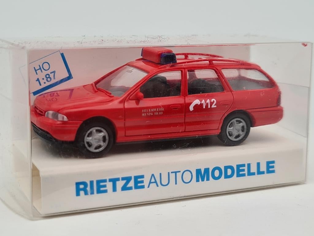 Ford Mondeo brandweer - Rietze 1/87, Verzenden, Zo goed als nieuw, Auto, Rietze