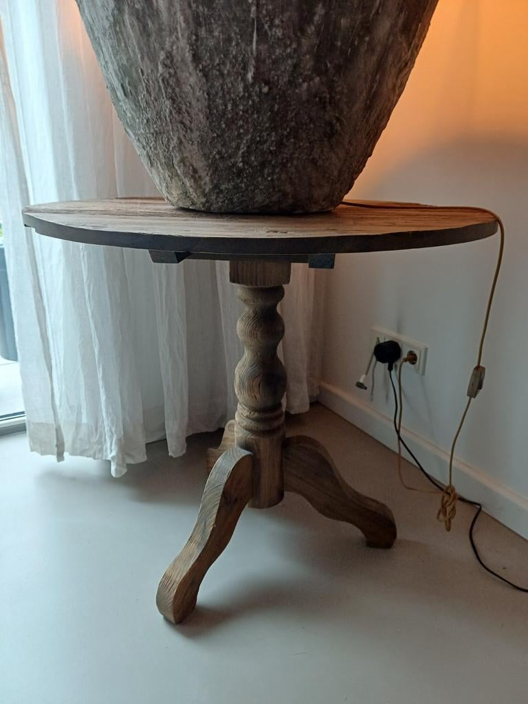 Landelijke Wijntafel van Het Achterhuis, Ophalen, Gebruikt, 50 tot 100 cm, Rond
